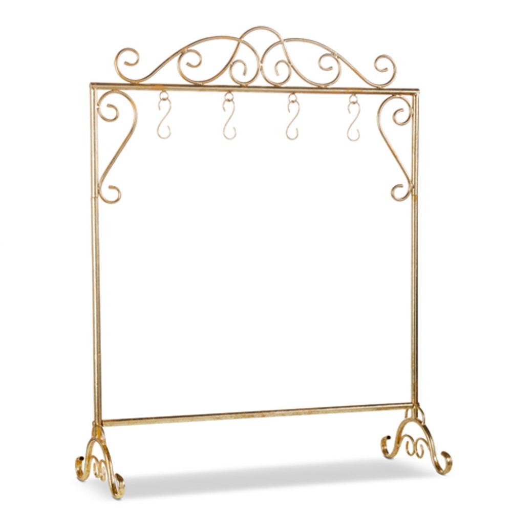 NWOT Raz 42.5" Elegant Gold Scrollwork Stocking Holder Stand